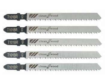 5pc, 75mm x 10 TPI Clean Cut Jigsaw Blades For Wood (T101BR)